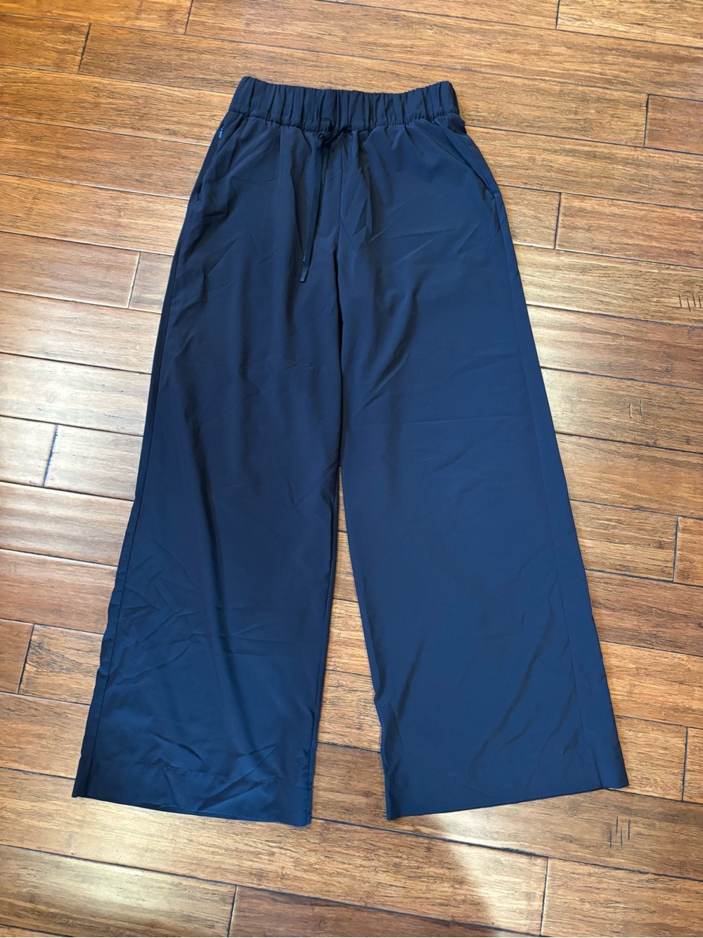 all in motion Navy Wide-Leg Drawstring Track Pants